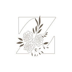 floral letter z