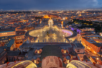 Obraz premium Vatican City State at Night