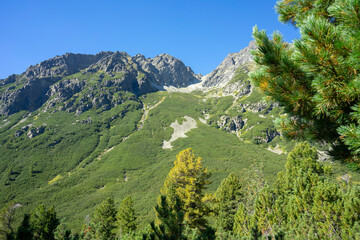Fototapeta na wymiar High Tatras in Slovakia. Mengusovska Valley landscape.