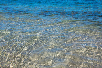 Sea water in rippled water detail background. Ocean waves pattern.