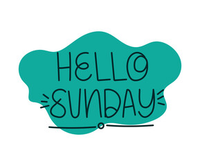 lettering of hello sunday