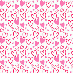 Plaid pattern seamless ornate. Set valentines day vector background. Fabric texture collection.Vector Valentine's Day Hearts Horizontal Seamless Pattern