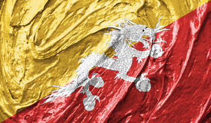 Butane flag on watercolor texture. 3D image