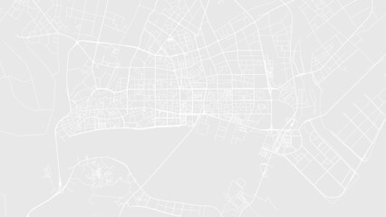 Shantou map city poster province, white and grey horizontal background vector map. Municipality area road map. Widescreen skyline panorama.