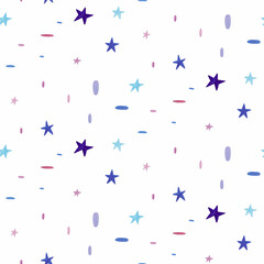Abstract pattern with stars on a white background