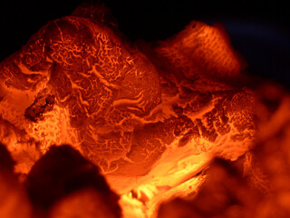 burning heart on fire