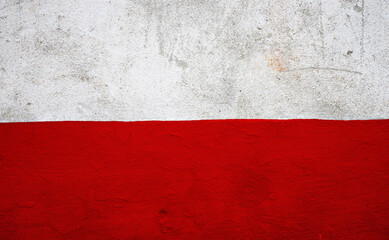 Flag of Poland with old grunge texture