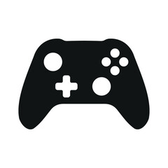Video game controller wireless gamepad icon vector illustration silhouette - obrazy, fototapety, plakaty