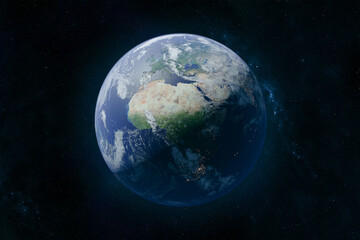 Fototapeta na wymiar image of the earth seen from space. 3d render.