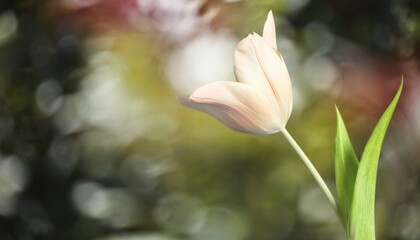 White Lilia flower on nature background