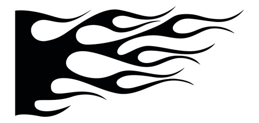Tribal hot rod car silhouette fire flame vector tattoo art graphic © Artoholics