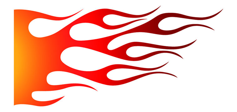 Tribal fire flame motorcycle and car decal tattoo vector graphic