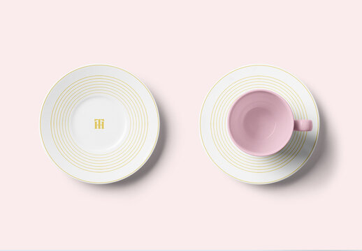 Cup with Saucer Mockups