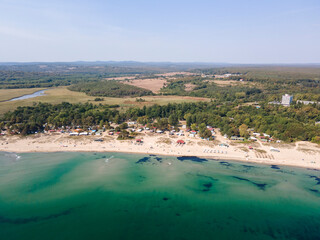 Aerial view of South Beach of town of Kiten, Bulgaria