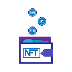 Isolated NFT icon Digital transaction concept Vector illustration