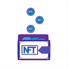 Isolated NFT icon Digital transaction concept Vector illustration