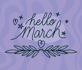 card of hello march
