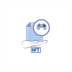 Isolated NFT icon Digital transaction concept Vector illustration