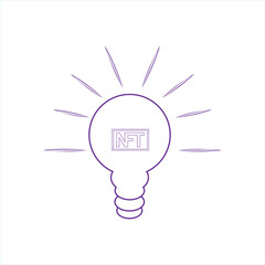 Fototapeta premium Isolated NFT icon Digital transaction concept Vector illustration