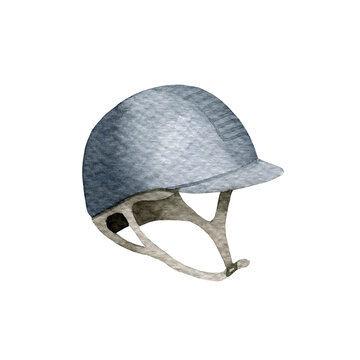 Watercolor Grey Helmet, Equestrian Helmet,  Hunter Jumper Elements, Horse Riding Sports