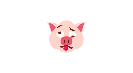 Pig in Tired emoji icon. Element of new year symbol icon for mobile concept and web apps. Detailed Pig in Tired emoji icon can be used for web and mobile