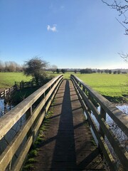 Fototapeta premium bridge in the fields Essex United Kingdom, England 