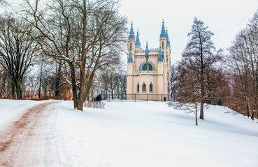 Gothic chapel in the park 