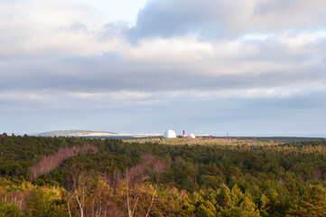 Landscape overlooking the Radar station of the Russian air defense complex. View from Muller's...