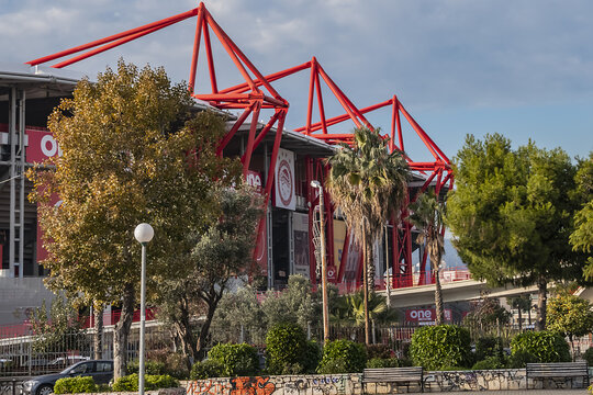 Karaiskakis Stadium - Football Stadium Of Piraeus Olympiacos FC. Piraeus, Attica, Greece. January 11, 2020.