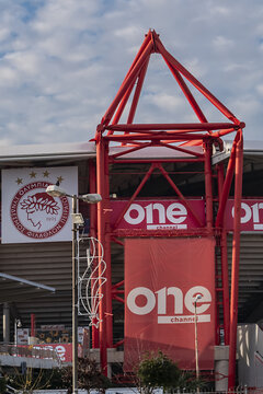 Karaiskakis Stadium - Football Stadium Of Piraeus Olympiacos FC. Piraeus, Attica, Greece. January 11, 2020.