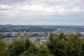 Fototapeta na wymiar Urban area view of Plain from Himeji castle