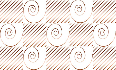 Geometryczny, złoty wzór na białym tle. Abstrakcyjny wzór, szachownica.