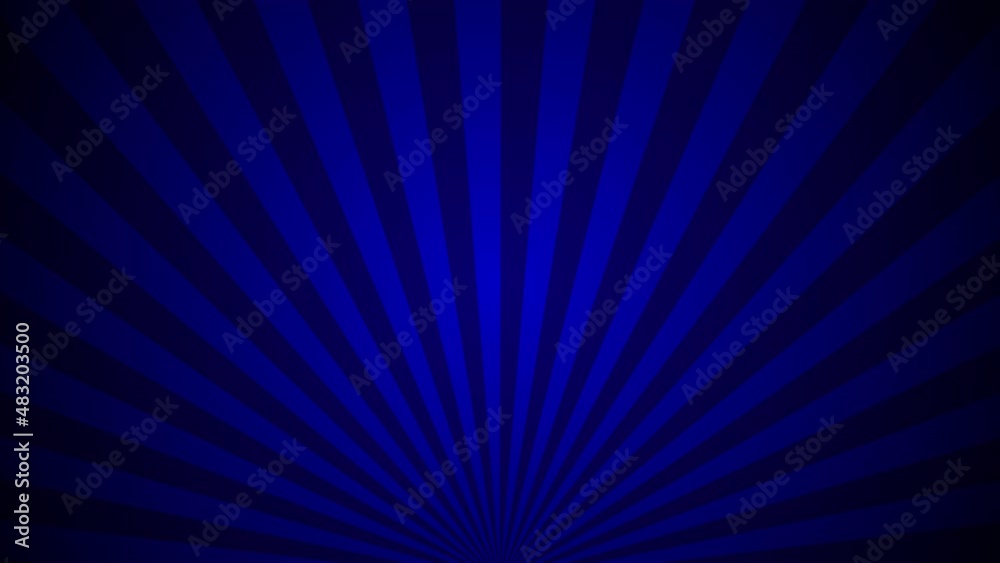 Poster stripes rotating. rotating radial light and medium blue gradient. rotating rays animation. video 4k 