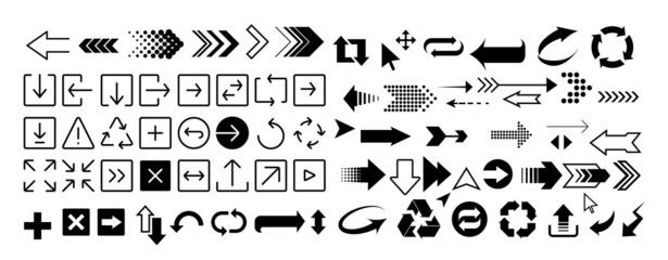 Set of vector arrows. Arrow icon