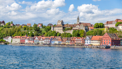 Obraz premium Meersburg, lake constance, Bodensee city panorama