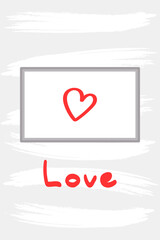 Greeting cards for Valentines Day. Vector illustration for design greeting cards, wedding invitations, party design.