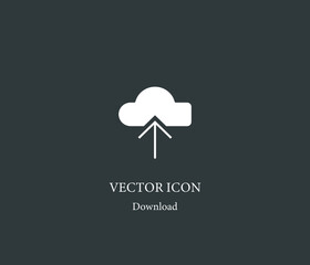 Cloud vector icon. Editable stroke. Symbol in Line Art Style for Design, Presentation, Website or Apps Elements, Logo. Pixel vector graphics - Vector