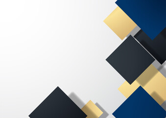 Blue gold abstract background modern minimalist for certificate and presentation design. Suit for business, corporate, institution, party, festive, seminar, and talks.