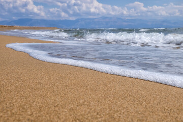 View of sea shore at resort