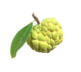 custard apple isolated on white