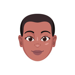 Isolated colored avatar of an afroamerican girl