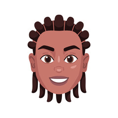 Isolated colored avatar of a man