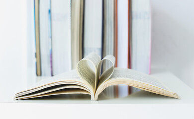 Books on the table