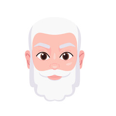 Isolated colored avatar of a man with a beard