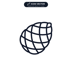 Pinecone icon symbol template for graphic and web design collection logo vector illustration