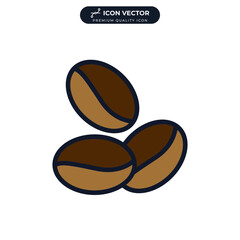 Coffee beans icon symbol template for graphic and web design collection logo vector illustration