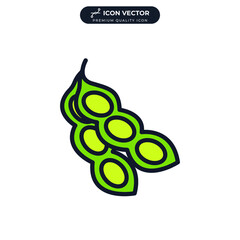 Soya beans icon symbol template for graphic and web design collection logo vector illustration