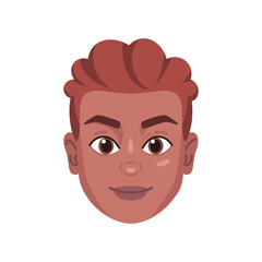 Isolated colored avatar of an afroamerican girl