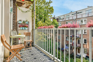 Design of modern balcony in residential hause