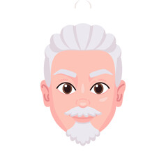Isolated colored avatar of a man with a beard